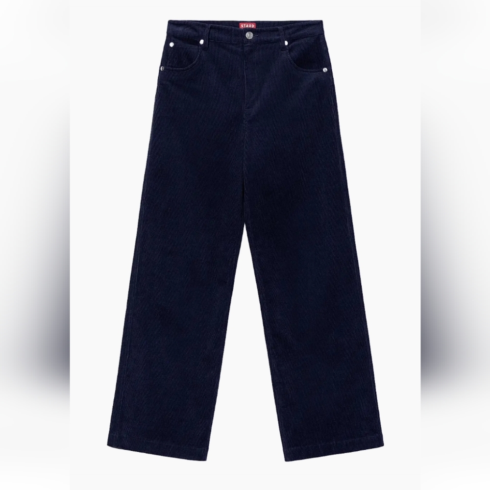 STAUD Dark Blue Corduroy Trousers